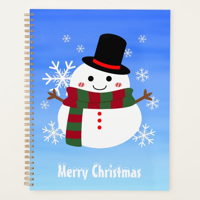 Agenda Navidades blancos Snowman (Anverso)