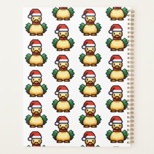 Agenda Navidades burdos en Santa hat Pixel
