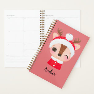 Agenda Navidades cortos Santa Reindeer Head