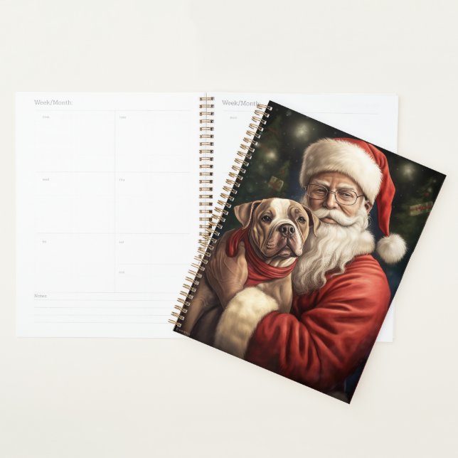 Agenda Navidades de American Staffordshire con Santa Clau (Demostración)