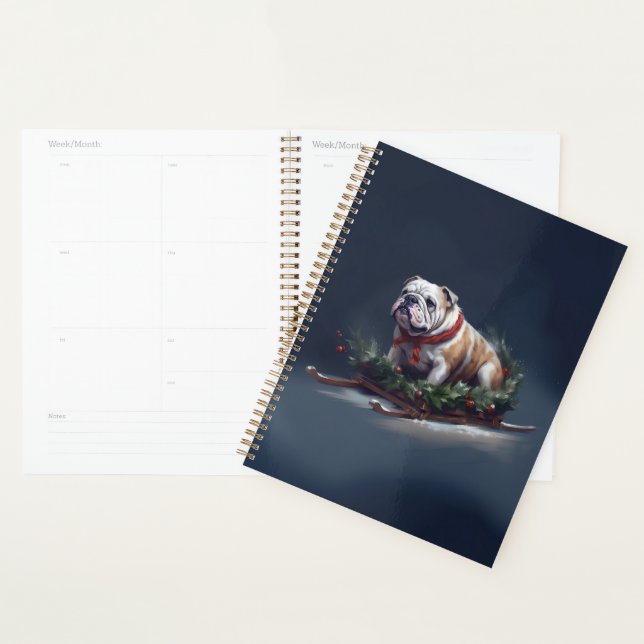 Agenda Navidades de bulldog nevan invierno (Demostración)