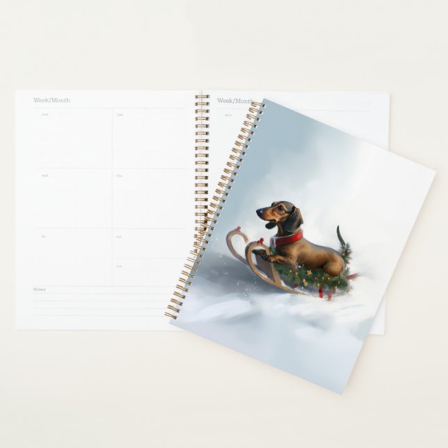Agenda Navidades de Dachshund en invierno (Demostración)