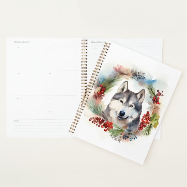 Agenda Navidades de Malamute de Alaska escribieron presen (Demostración)