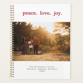 Agenda Navidades de vacaciones de Peace Love Joy Foto fam