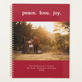 Agenda Navidades de vacaciones de Peace Love Joy Foto fam