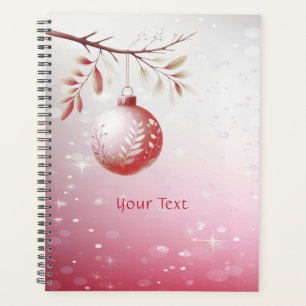 Agenda Navidades decorativos rosados vacaciones en bolas