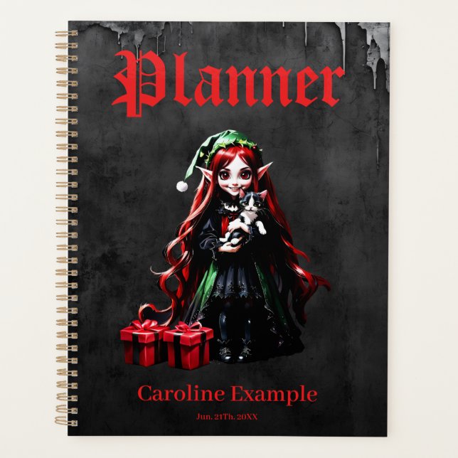 Agenda Navidades Elf con Kitten. (Anverso)