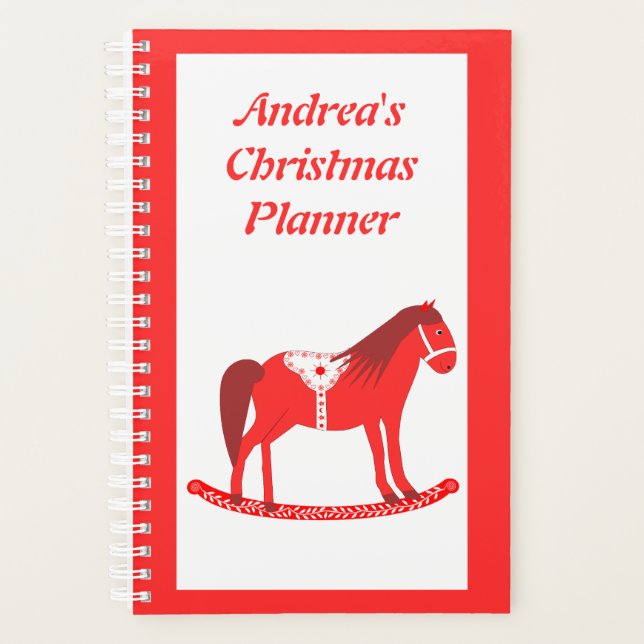 Agenda Navidades escandinavos Personalizado de caballos r (Anverso)