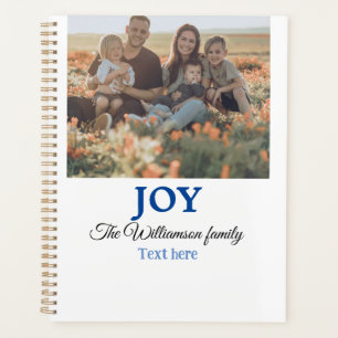 Agenda Navidades felices añaden el nombre de familia foto