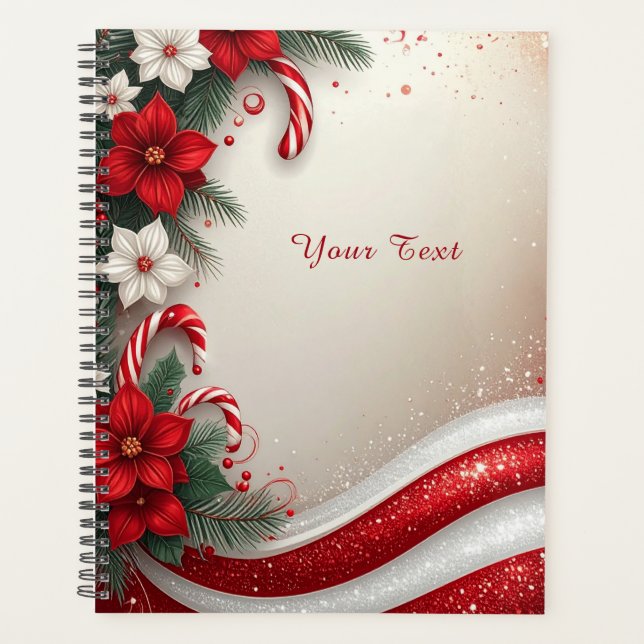 Agenda Navidades Floral Candy Canes Holiday Planner (Anverso)