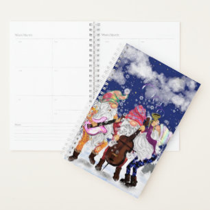 Agenda Navidades Gnome Musical Band Funny Planner