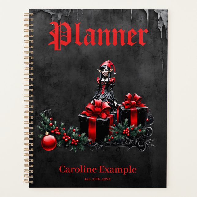 Agenda Navidades góticos, Elf. (Anverso)