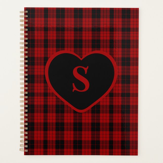 Agenda Navidades Monogramas de control con placa de búfal (Anverso)
