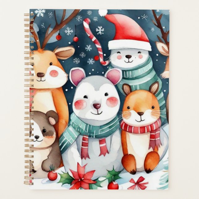 Agenda Navidades Navidades temáticos lindos animales (Anverso)