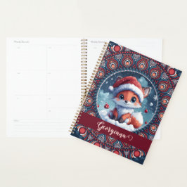 Agenda Navidades personalizados Kawaii Fox Dot Mandala