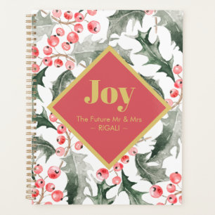 Agenda Navidades Planner Watercolor Holly & Berries