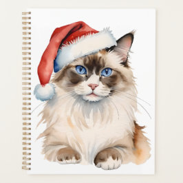 Agenda Navidades Ragdoll cat Watercolor