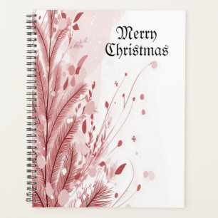 Agenda Navidades rojos Pine Tree Snow Decoración Hermosa