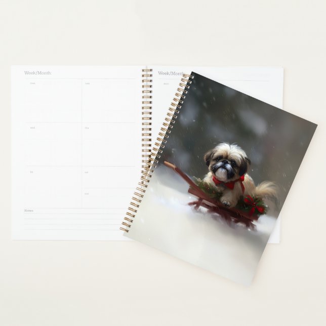 Agenda Navidades Shih Tzu nevan en invierno (Demostración)