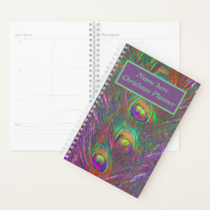 Agenda Navidades Tinsel Peacock Feathers Personalizados