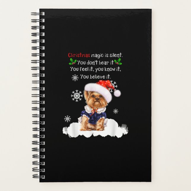 Agenda Navidades Yorkshire Terrier Funny Yorkie Puppy (Anverso)