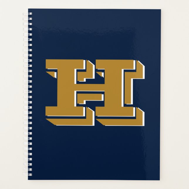 Agenda Navy and Gold School Pride Color Style Monogram (Anverso)