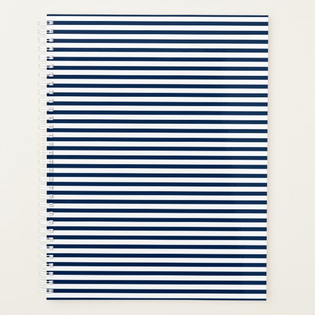 Agenda Navy Blue white stripes pattern (Anverso)