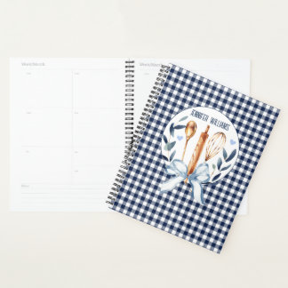 Agenda Navy Gingham Utsensils Cooking Bakery
