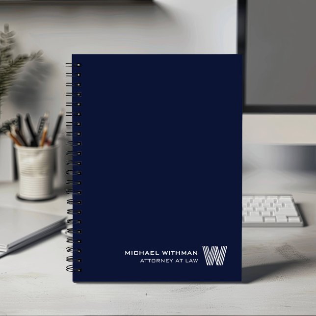 Agenda NAVY Minimal Monogram Initial CORPORATE BUSINESS (Subido por el creador)