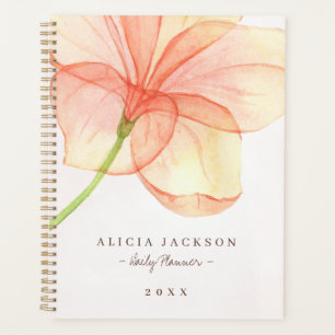 Agenda Negocio femenino de acuarela floral moderna