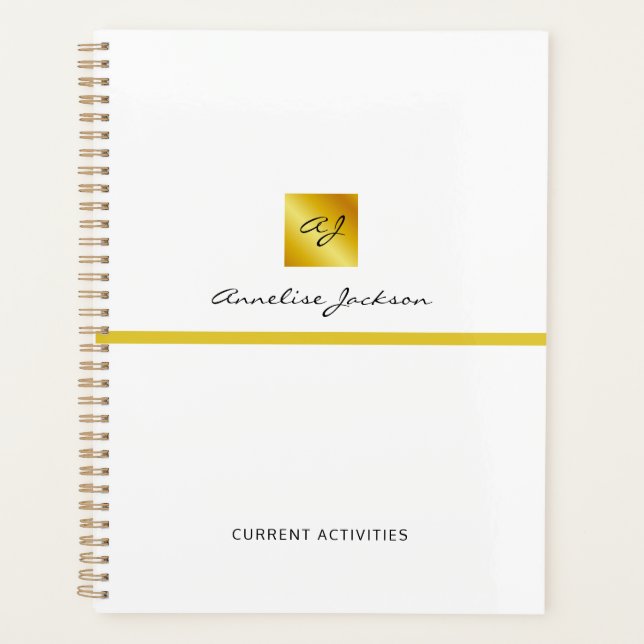 Agenda Negocio Simple de Marca Profesional (Anverso)