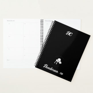 Agenda Negocio simple de monogramas con logotipo