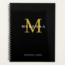 Agenda Negocios Mensuales Semanales Oro Negro Profesional