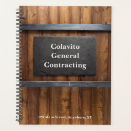 Agenda Negocios personalizados de madera y pizarra