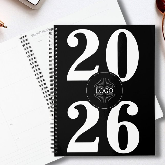 Agenda Negrita 2026 Logo Planner en blanco y negro (Subido por el creador)