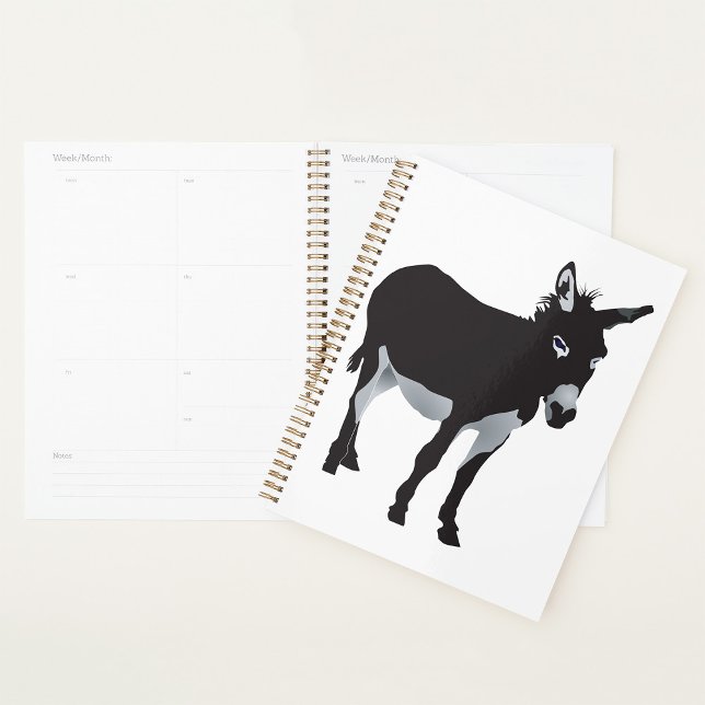 Agenda Negrita Donkey Silhouette Farm Animal (Subido por el creador)