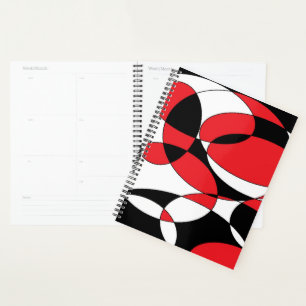 Agenda Negro, blanco y rojo