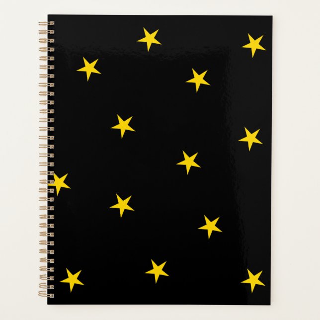 Agenda Negro con estrellas amarillas (Anverso)