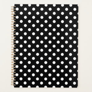 Agenda Negro con puntos blancos