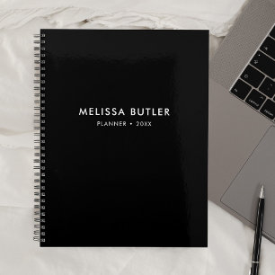 Agenda Negro Minimalista moderno