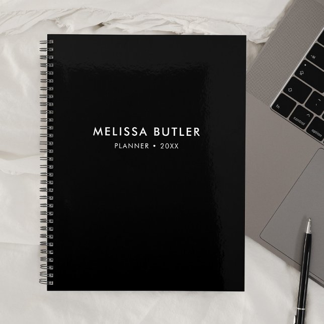 Agenda Negro Minimalista moderno (Subido por el creador)