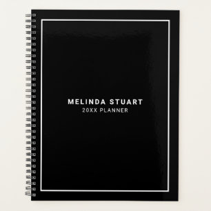 Agenda Negro y blanco Minimalista moderno