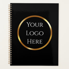 Agenda Negro y oro de moda, Minimalista con código QR