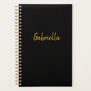 Agenda Negro y oro personalizado