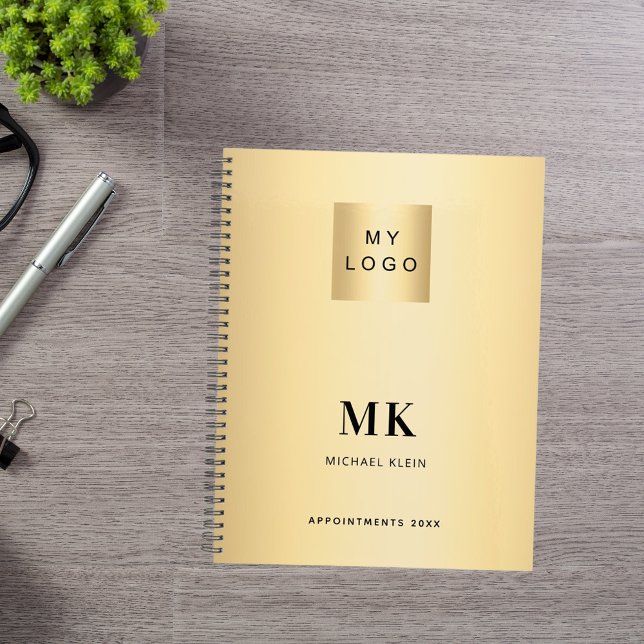Agenda Negros de oro en monogramas negocio 2026 (Subido por el creador)