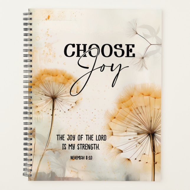 Agenda Nehemías 8:10 Alegría del Señor Biblia Dandelion (Anverso)