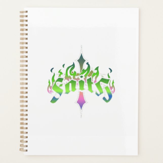 Agenda Neon Faith - Gotic Cross Flame Art (Anverso)