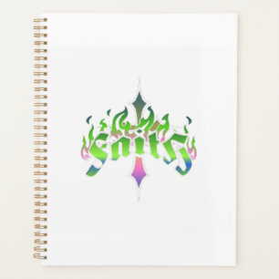 Agenda Neon Fe - Arte de Cruz de Llama Gótica