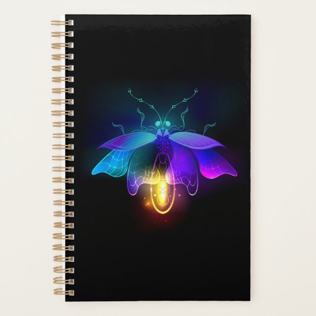 Agenda Neon Firefly en negro (Anverso)