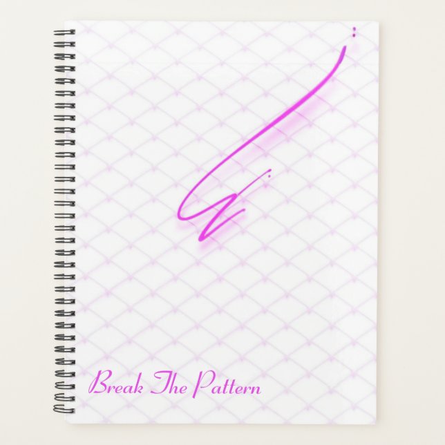 Agenda Neon Grid Break Art | Isometric Grid with Pink Acc (Anverso)